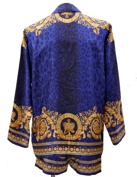 versace loungewear|versace silk pajamas.